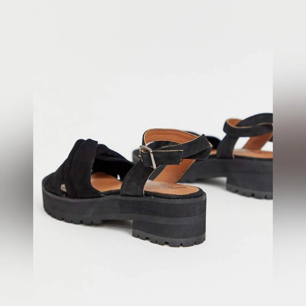 Free People Essex Chunky‎ Suede Strap Sandals